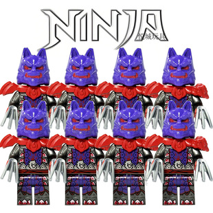 2026兼容乐高幻影忍者元素擂台反派狼人恶狼战士军团积木人仔玩具