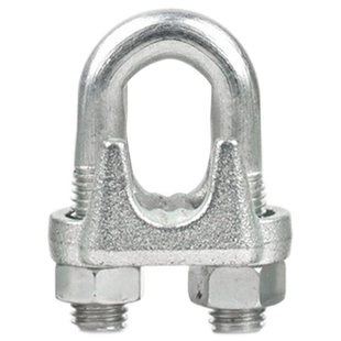 镀锌钢丝绳卡头夹头绳扣扎头紧绳器猫爪卡扣U型固定锁扣M2-M50