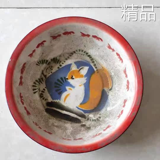 民俗老物件7080年代怀旧收藏老式搪瓷洗脸盆农家院复古装饰摆设.