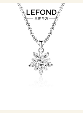 五角星雪花银项链女小众高级感