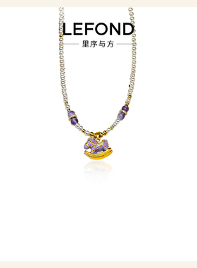小众轻奢紫色滴油珍珠锁骨链
