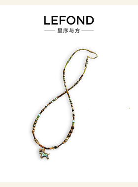 轻奢小众松石独角兽锁骨链