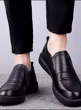 今泽男鞋飞行员皮鞋高端男士大码商务休闲鞋软底软面头层牛皮鞋子