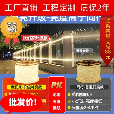 led灯带户外防水220v超亮