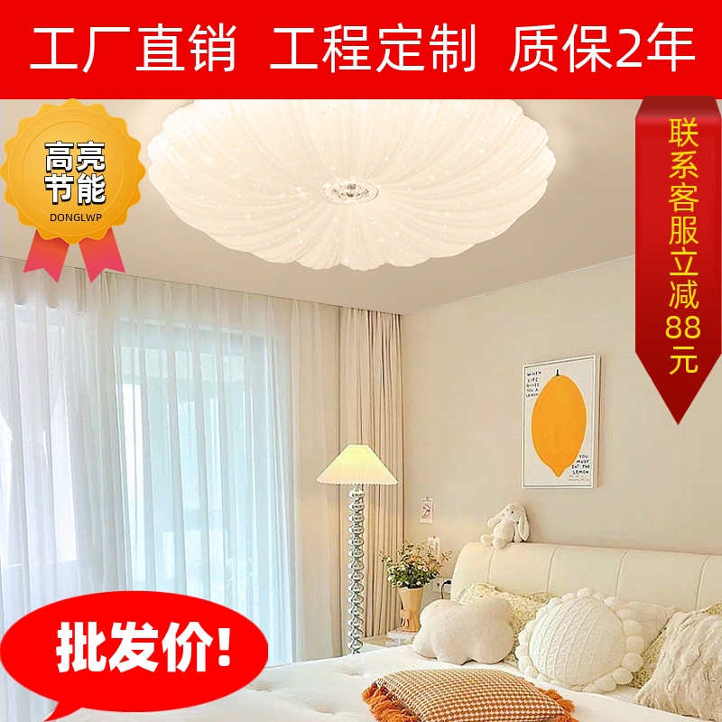 奶油风卧室灯2024新款le