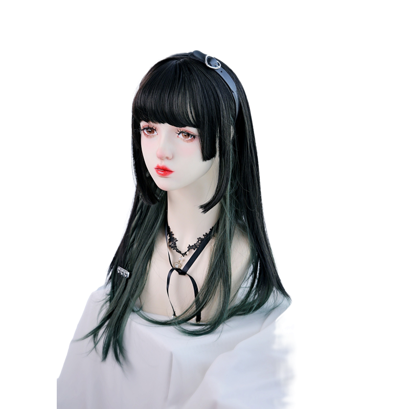 『苍苍』韩可可原宿软妹Lolita墨绿 姬发可爱日常辣妹女长直假发