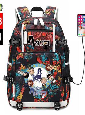2024黑塔利亚书包王耀aph二次元动漫周边背包男女学生帆布双肩包