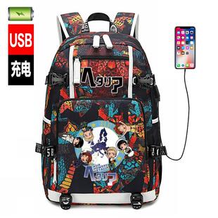 2024黑塔利亚书包王耀aph二次元动漫周边背包男女学生帆布双肩包