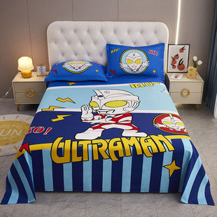 2024100%纯棉奥特曼床单200x230cm斜纹全棉儿童卡通宿舍被单单件