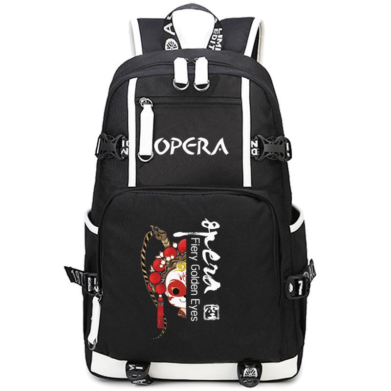 2024新款双肩包女国潮京剧脸谱花旦古风书包男ins森系大容量旅行