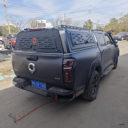 长城炮风骏皮卡改装三开门锰钢高盖一体式货箱防雨棚后货箱高盖