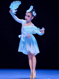 少儿舞蹈鸾羽桃李杯青鹊古典舞舞蹈女童演出服舞台表演连衣裙定制