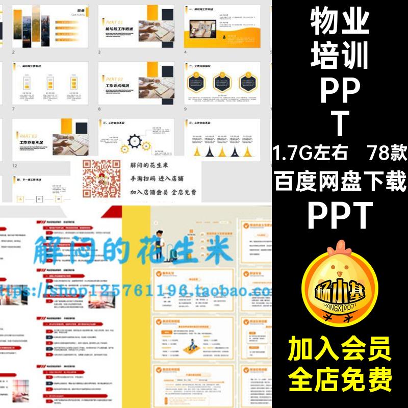 档案管理年终总结课件PPT保安78款服务成品客服物业模板培训品质