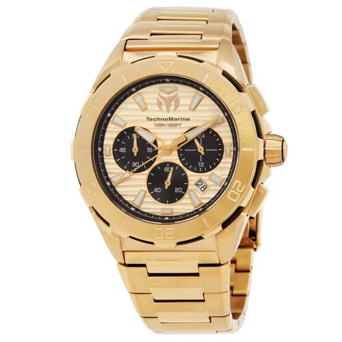 TechnoMarine TM 725032 Seven Seas金色表盘44 mm男士手表