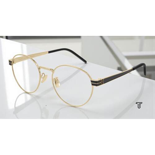 SAINT LAURENT圣罗兰SL M63 003圆形椭圆形Panthos金属金色52 mm