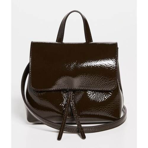 MANSUR GAVRIEL迷你女柔软专利真皮两用斜挎包NWT Cocao