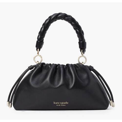 kate spade New York meringue小号真皮斜挎包两用NWT黑色