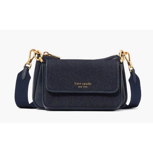 kate spade New York Morgan牛仔双Up斜挎包手拿Removable