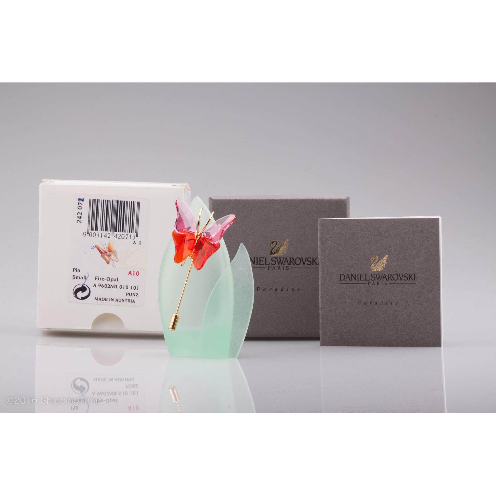 SWAROVSKI施华洛世奇摆件水晶天堂蝶形Abala玫瑰小号胸针242072