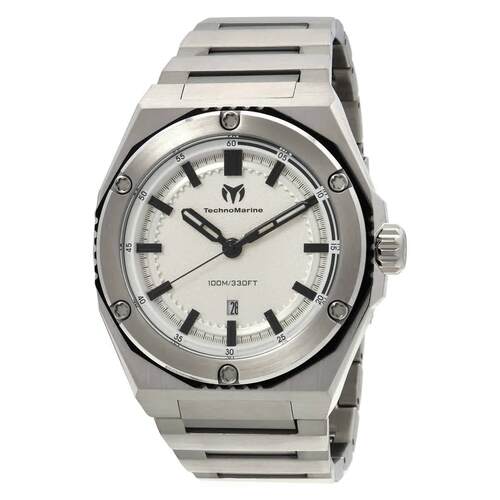 Technomarine TM 416060珊瑚银色表盘45 mm男士手表