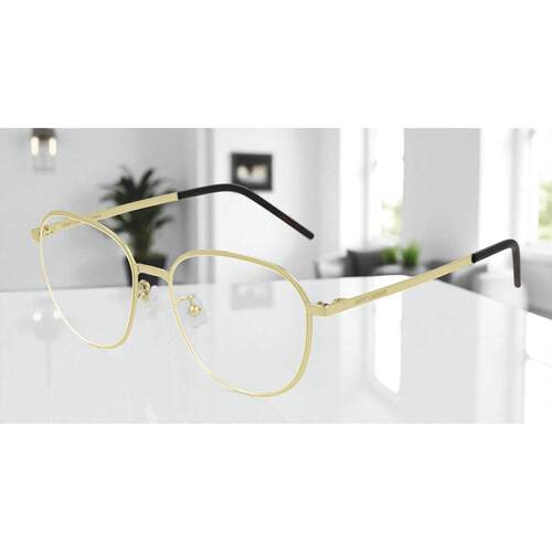 SAINT LAURENT圣罗兰SL 448F SLIM 003圆形金色浅镜片52中性