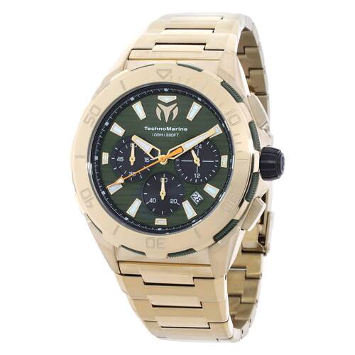 TechnoMarine TM 725031 Seven Seas橄榄色绿色表盘44 mm男士手表