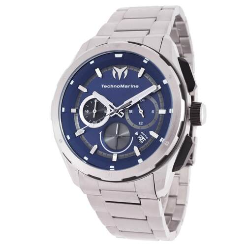 Technomarine TM 318090 OCEAN海军蓝蓝色表盘43 mm男士手表