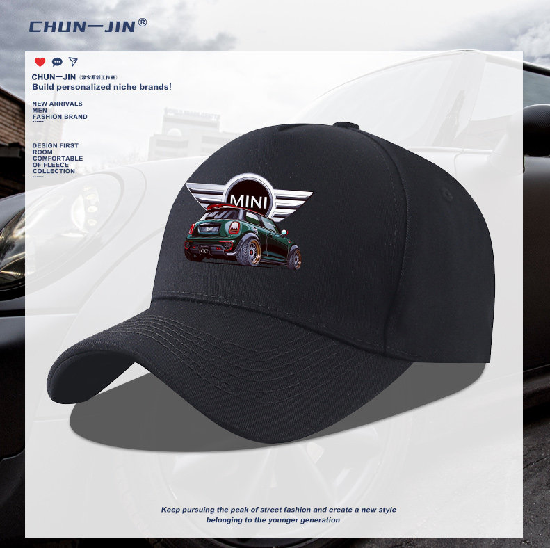 可定制mini jcw cooper德系钢炮改装车鸭舌帽子男女防晒棒球帽