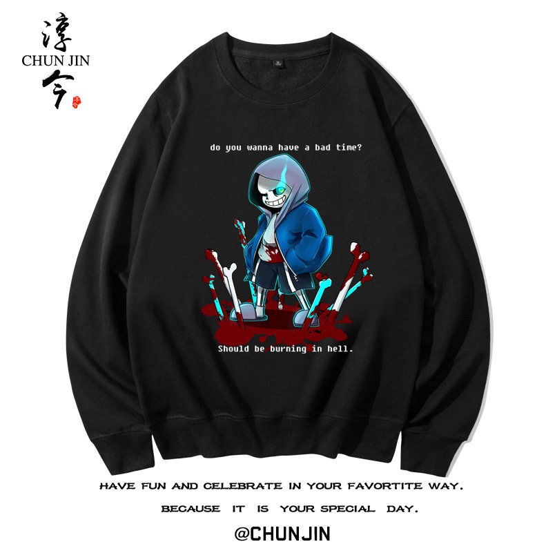 传说之下动漫二次元周边cos外套sans游戏undertale圆领卫衣男女