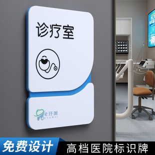 医院部门科室牌高档诊所口腔科诊室门牌中医门诊病房药房治疗注射废料部门标识牌美容院社区卫生院指示牌定制