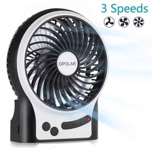 小风扇USB充电学生随身便捷式 迷你电扇夜光灯宿舍办公室静音立冷