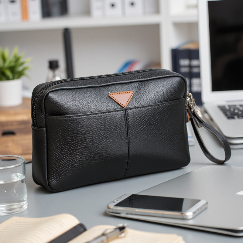 牛皮男士手拿包时尚大容量长款钱包真皮拉链皮夹手包商务手拎包包