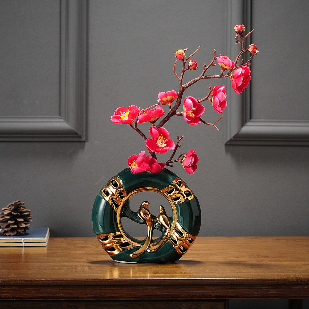 新中式花瓶创意家居客厅电视柜鹿摆件玄关酒柜工艺品装饰品办公室