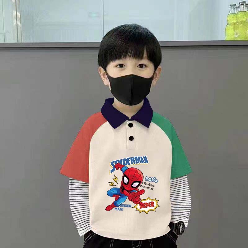 100%纯棉男童插肩Polo长袖T恤2026春秋新款儿童宝宝时尚印花上衣,童装/婴儿装/亲子装,儿童POLO衫,淘宝优惠券,粉丝福利购,淘宝优惠卷