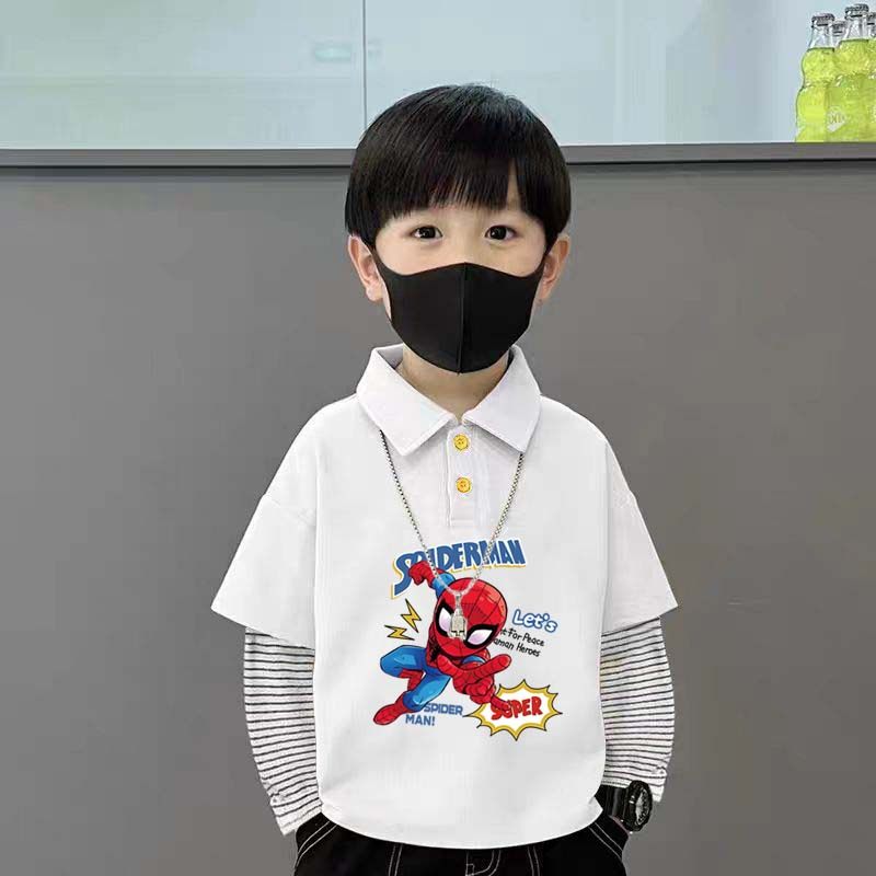100%纯棉男童POLO条纹长袖T恤2026春秋儿童宝宝卡通动漫印花上衣,童装/婴儿装/亲子装,儿童POLO衫,淘宝优惠券,粉丝福利购,淘宝优惠卷