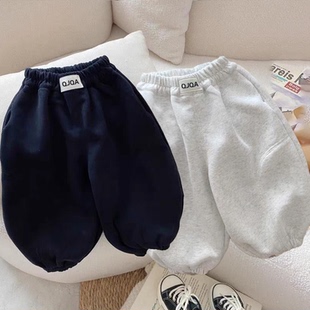 宽松中小儿童宝宝休闲运动束脚哈伦卫裤 男童洋气裤 子2025春秋新款