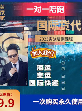 货代高手教你做货代入门教程课程资料海运空运快递找客户培训报关