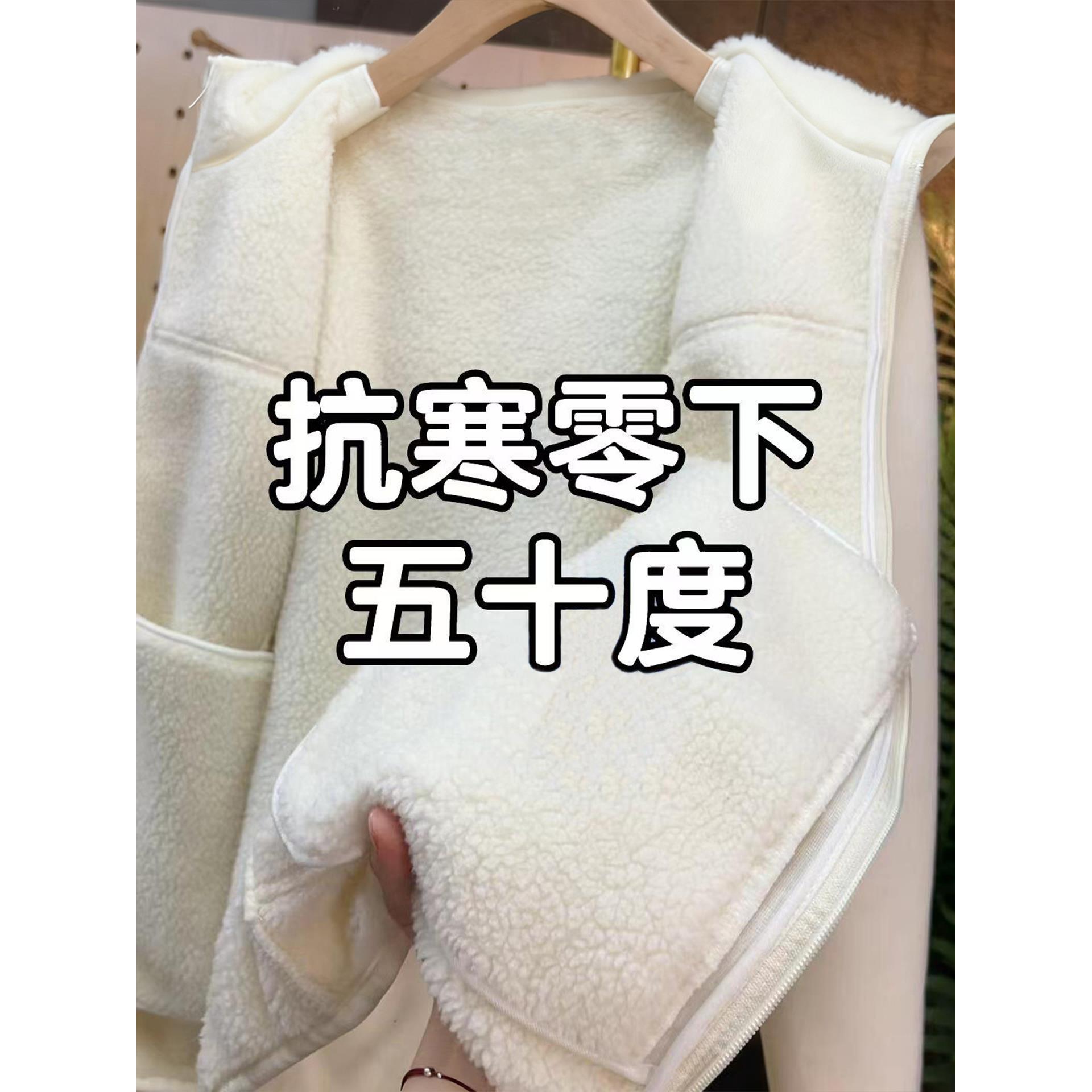 摇粒绒外套女羊羔毛羊羔绒冲锋衣内胆加绒加厚卫衣巨好看的厚冬季