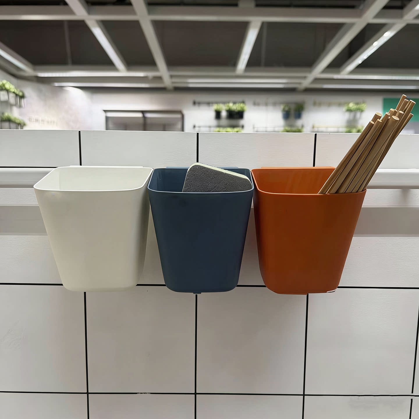 苏纳思盛具家用厨房餐具架筷子笼收纳盒浴室墙壁牙刷挂桶推车挂篮图片