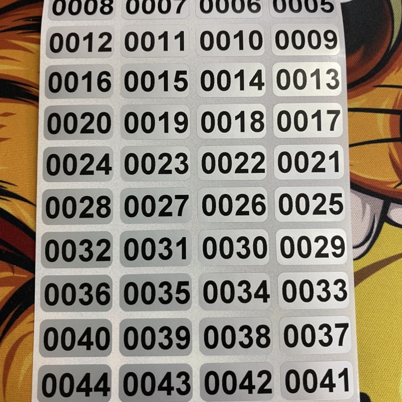 小标签流水号页面编码数字贴纸防水不干胶贴纸标序列号标签