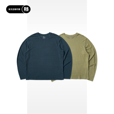 NOSALIGIA 新品汉麻混纺色织长袖TEE男RADIANCE-Blue