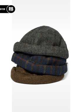 SOFT CONTAINER 羊毛粗花呢卷边帽冷帽瓜皮帽水手帽RADIANCE-Blue