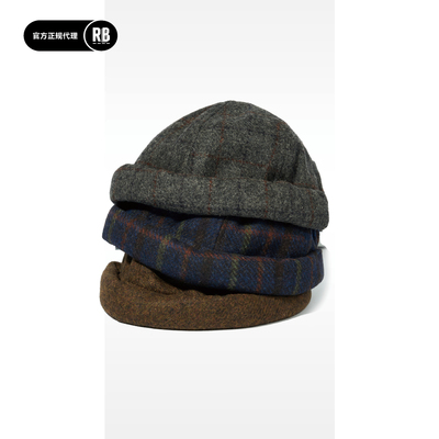 SOFTCONTAINER羊毛粗花呢瓜皮帽
