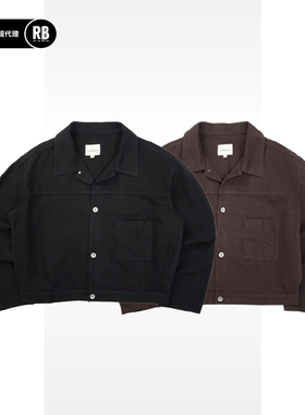 NOSALIGIA 新品后染色短款丹宁夹克男RADIANCE-Blue