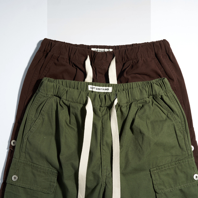 SOFTCONTAINER泼墨洗水做旧长裤