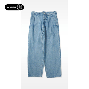 男RADIANCE MOTIV 打褶丹宁裤 新品 Blue MotivMfg