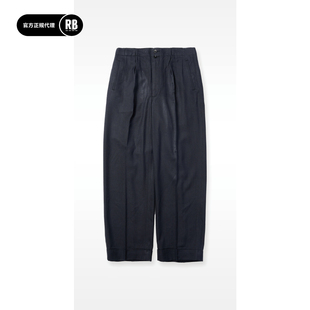 男RADIANCE MOTIV 立体剪裁打褶长裤 新品 Blue MotivMfg