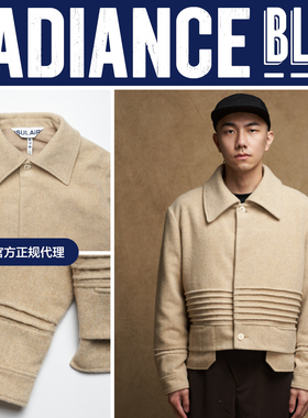 INSULAiRE 岛民秋冬新品短宽箱型羊毛加什夹克男RADIANCE-Blue