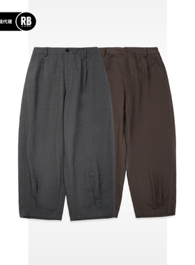 NOSALIGIA 新品脚口打褶裤男RADIANCE-Blue