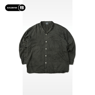 Blue 栗色染闪电纹胸甲衬衣男RADIANCE TENDER 秋冬新品